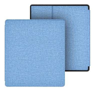Imagem de Yzlvigrous Textura de Pano Capa para Kindle Oasis 9th/10th Gen 2017/2019, Capa Ultrafina com PC Back, Modelo: CW24WI/S8IN4O, Tampa de 7 Polegadas com Recurso de Agueira do Sono Auto