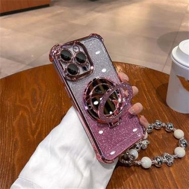 Imagem de Capa com suporte espelhado e anel com revestimento brilhante para Xiaomi Redmi Note 13 Pro 12 4G 10 11 12 13 Pro 5G 11S 14C 13 12 12C 10C 9A, S16529, para Redmi Note 12 4G