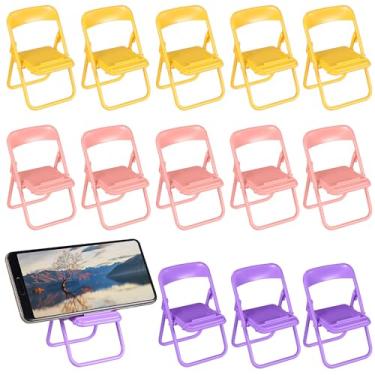 Imagem de Toyvian Mini Cadeiras Dobráveis, 30 Peças de Suporte para Celular, Cadeira Dobrável de Mesa, Suporte para Celular, para Smartphone para Mesa, Lembrancinhas Coloridas para Festa, Decoração de