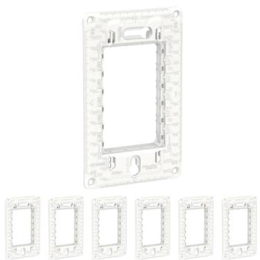 Imagem de 7 Suporte 4x2 P/ Placa - Schneider Orion Até 3 Módulos - Branco