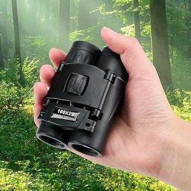 Imagem de Binóculos compactos 40 x 22 - mini portátil para observação de pássaros, ópera, shows, caminhadas (preto)
