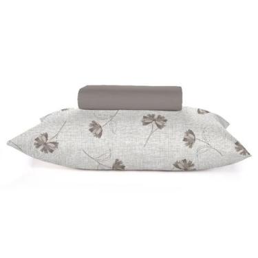 Imagem de Jogo de Cama Casal 3 peças Teka Diamante - Várias Estampas, Marfim