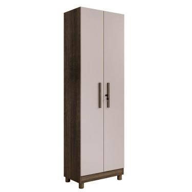 Imagem de Armário Multiuso Sparta 2 Portas Com Chave Benetil Imbuia Off White