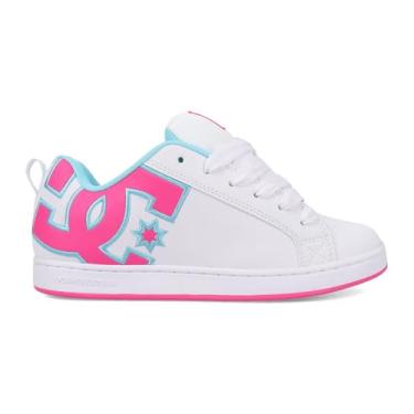 Imagem de DC Tênis de skate masculino Pure, Branco/rosa-choque/turquesa, 38