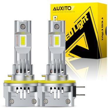 Imagem de AUXITO Lâmpadas H11B/H8B atualizadas 800% de brilho, super e mais brilhante, branco frio 6500K, tamanho mini, sem necessidade de adaptador, IP68 impermeável, Plug and Play, pacote com 2