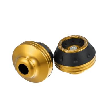 Imagem de REPAIROCK Par de controles deslizantes de quadro de garfo dianteiro da roda da motocicleta proteção contra quedas dourado universal auto peças de reposição