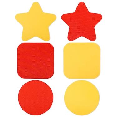 Imagem de 6 peças de almofadas para abridor de jarras, pinças de borracha multifuncionais para idosos com mãos fracas porta-copos de cozinha (amarelo, vermelho)