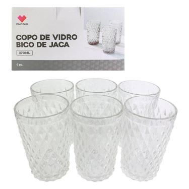 Imagem de Conjunto 6 Copos De Vidro Bico De Jaca 370Ml