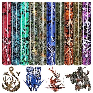 Imagem de Tintnut Vinil de Transferência de Calor de Árvore Real - 10 Folhas 10 X 12" Padrão Camuflado Ferro Em Vinil para Caçador Camuflagem Ao Ar Livre Impressa Htv Diy Camisetas Bolsas Chapéu Calças Artesana