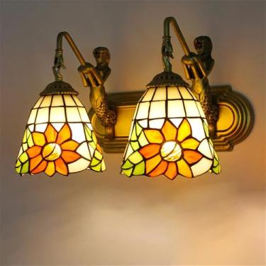 Imagem de Luminária de parede retrô americana LED de luxo e criativa para sala de estar, restaurante, quarto, escritório, casa de campo, hotel, café, bar, corredor, penteadeira, banheiro, espelho (G 2