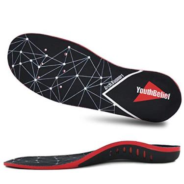 Imagem de Palmilhas de suporte de arco para alívio da fascite plantar, palmilhas ortopédicas de tênis de gel para corrida, inserções de dor no arco para pés planos, bota de trabalho