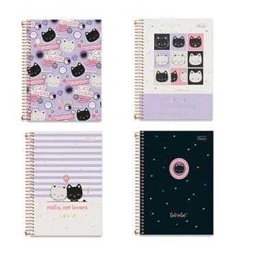 Imagem de CADERNETA 1 8 90G 80FLS CUTE CAT