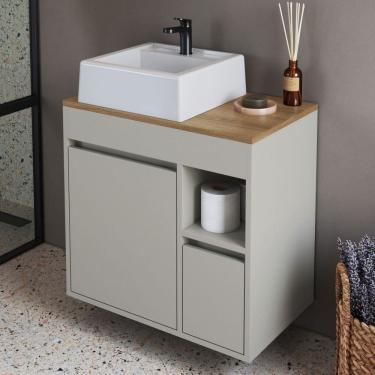 Imagem de Armário de Banheiro Bangladesh 1 Porta 1 Gaveta com Cuba Arenas - Art In Móveis