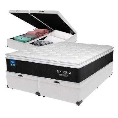 Imagem de Cama Box Queen Com Baú E Colchão Magnum Plumatex Chronos 180g D26