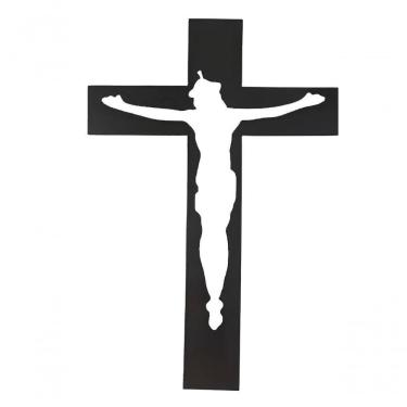 Imagem de Quadro Crucifixo Ferro Cortado A Laser