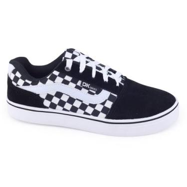 Imagem de Tênis Unissex DK Shoes VS13 sport urban casual Streetwear, Preto, Bran