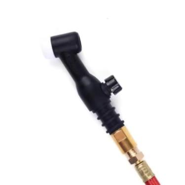 Imagem de 4M/6M WP26 Conexão Rápida TIG Tocha de Soldagem Gas-Elétrica Integrada Mangueira de Borracha Vermelha Fios 35-50 Euro Conector QIANGHAN (WP26F, 4m)