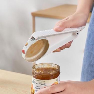 Imagem de Abridor de latas 5 em 1, abridor de latas, tampa multifuncional para mãos fracas, para cerveja, lata, água com gás, abridor de jarras, utensílios essenciais de cozinha para assistência doméstica