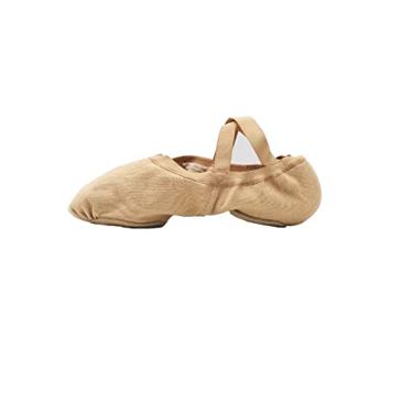 Imagem de Bloch Dance Synchrony Sapatilha masculina de lona elástica com sola dividida, Areia leve, 4 C US