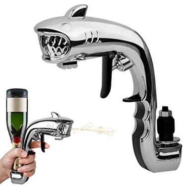 Imagem de GPUOS Atirador de champanhe ou cerveja, garrafa atiradora de álcool, spray de cerveja, borbulhante para festa de aniversário, casamento/Natal/Hallowmas, rolha de garrafa de vinho borbulhante ajustável