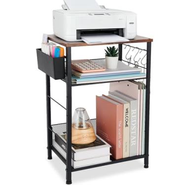 Imagem de LEKETREE Suporte de impressora com gaveta de tecido