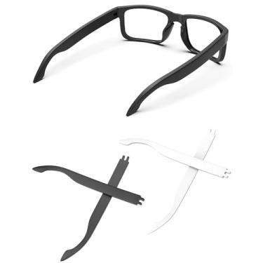 Imagem de MYCOURAG 2 pares de óculos de sol de substituição compatíveis com óculos de sol Oakley Holbrook OO9102/Holbrook XL/Holbrook Asian Fit – Preto fosco e branco