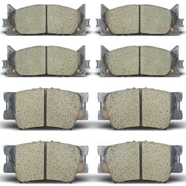 Imagem de D1293 D1212 Conjuntos de pastilhas de freio de cerâmica dianteiras traseiras adequadas para Lexus ES350 2007-2017, Toyota Avalon 2008-2018, Toyota para Camry 2007-2017