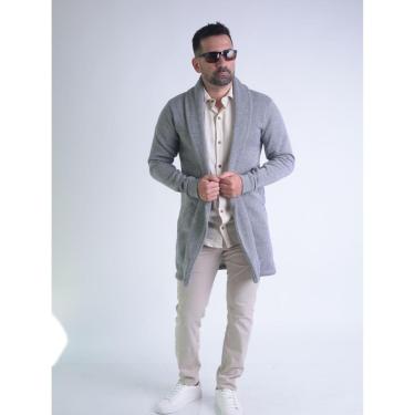 Imagem de Sueter Casual, Casacos Cardigan Longo Blusa Masculina-Masculino