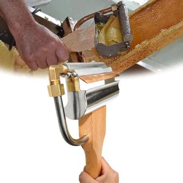 Imagem de Faca elétrica de remoção de mel, extrator de mel portátil para raspagem, extrator de mel, com cabo de madeira, aquecimento eficiente, ferramentas de apicultura para apicultor, atende às necessidades