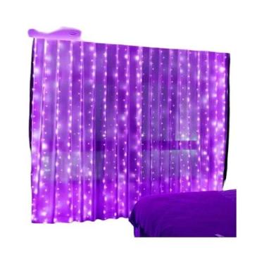 Imagem de Cortina de LED para Ano Novo - 3m/6m, 8 Modos, Natal, Casamento e Deco