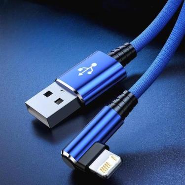 Imagem de Cabo USB De Carregamento Rápido Em Ângulo De 90 Graus Para iPhone 13 1