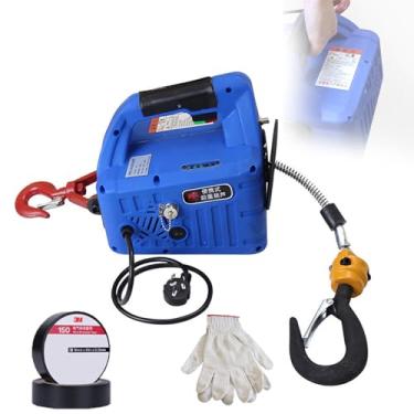 Imagem de Guincho Elétrico Portátil 3 em 1 com Cabo de Aço,Controle Manual, com Fio e Sem Fio,Capacidade de Carga de 1100 lbs,Baixo Ruído,Gancho Giratório 360° para Docas de Garagem,Fábrica