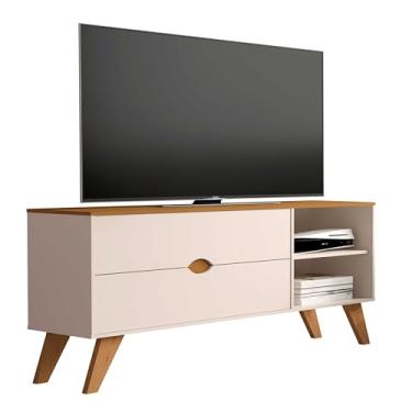 Imagem de Rack Bancada Para TV até 55 Polegadas Homero. (Off/Cedro)