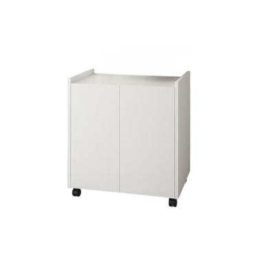 Imagem de Armário Gabinete Multiuso Organizador Para Lavanderia 2 Portas e Rodízio(Branco)