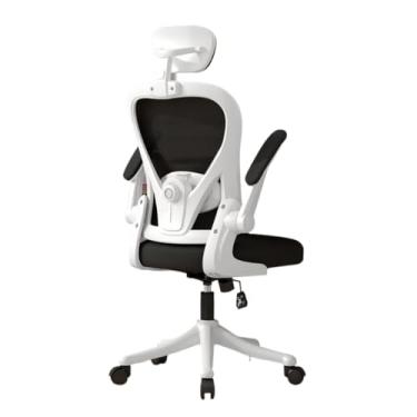 Imagem de Cadeira Ergonômica Escritório inclinar de 90°a130° Adaptação da cintura, Até 200kg(Suporte lombar 4D Branco-200KG)