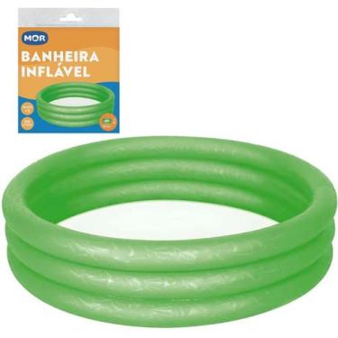 Imagem de Banheira Inflável 130 Litros Infantil Verde 1782 - Mor