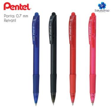 Imagem de Kit com 4 Caneta Esferografica Feel It 0.7 mm RT Retratil PENTEL