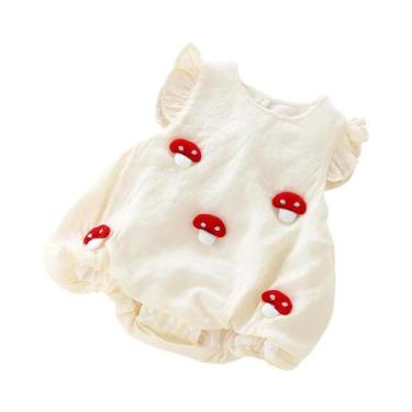 Imagem de Macacão De Verão Tridimensional Para Meninas Bebês, Macio E Respirável