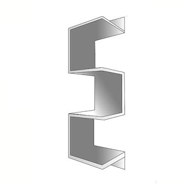 Imagem de Prateleira De Canto Reto Mdf Branco Estante Livros Nicho