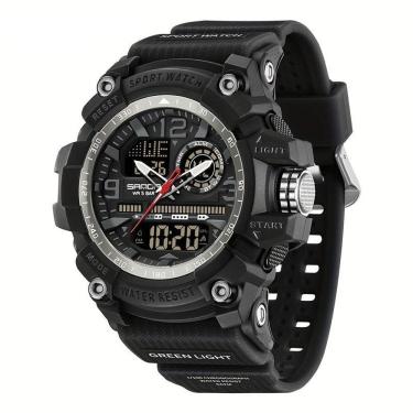 Imagem de Relógio Esportivo Digital Multifuncional Resistente À Água 50m Alarme Preto