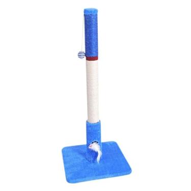 Imagem de IEUDNS Arranhador interativo para gatos, brinquedo para afiar garras, proteção para móveis, multifuncional, para gatos, Blue 86 Cm H