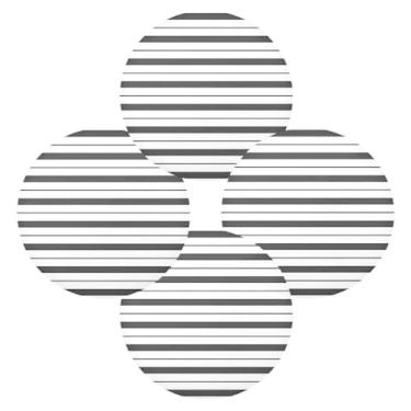 Imagem de Wassud Jogo americano conjunto de 4 tapetes redondos com listras pretas e brancas para cozinha e jantar tapetes laváveis resistentes ao calor para decoração de mesa 39 cm