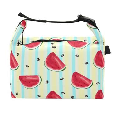 Imagem de STAYTOP Lancheira melancia com fivela de alça, lancheira isolada para meninos e meninas, lancheira térmica para trabalho escolar