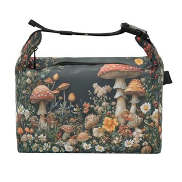 Imagem de STAYTOP Lancheira Wild Mushrooms com fivela de alça, lancheira isolada para meninos e meninas, lancheira térmica para trabalho escolar