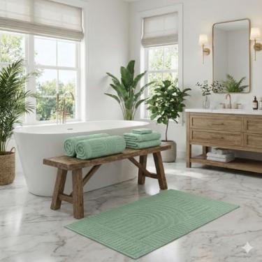 Imagem de Jogo De Banho 5 Peças Fio Penteado 100% Algodão Gigante Macio Toalha Grossa Dunna Luxo (Pistache)