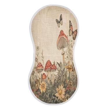 Imagem de xigua Conjunto de 1 panos vintage de musselina de musselina para arroto, panos super macios e absorventes, roupas de arroto de algodão, presente de chá para recém-nascidos, bebês meninas e meninos