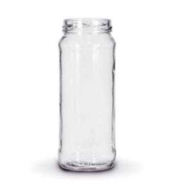 Imagem de Kit 20 unidades - Pote de vidro Redondo AZ200-347ml - Tampas Brancas