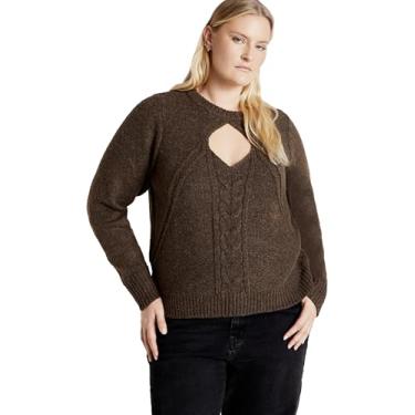 Imagem de City Chic Suéter feminino Citychic Plus Size Ivy, Nogueira, XPP