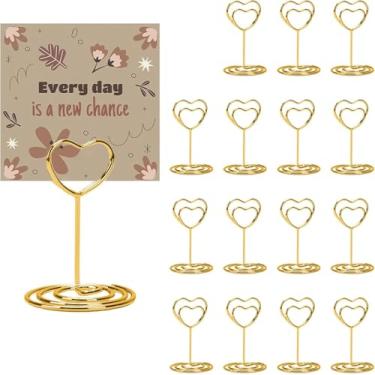 Imagem de 15 minisuportes para números de mesa, porta-cartões, menu, memorando, fotos, clipe para festa de casamento, escritório, casa