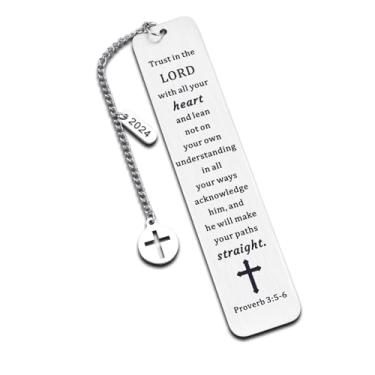 Imagem de Meia de Natal para adultos mulheres homens presentes religiosos para mulheres marcador de página de confirmação cristã presentes de batismo para meninas adolescentes presentes de primeira comunhão